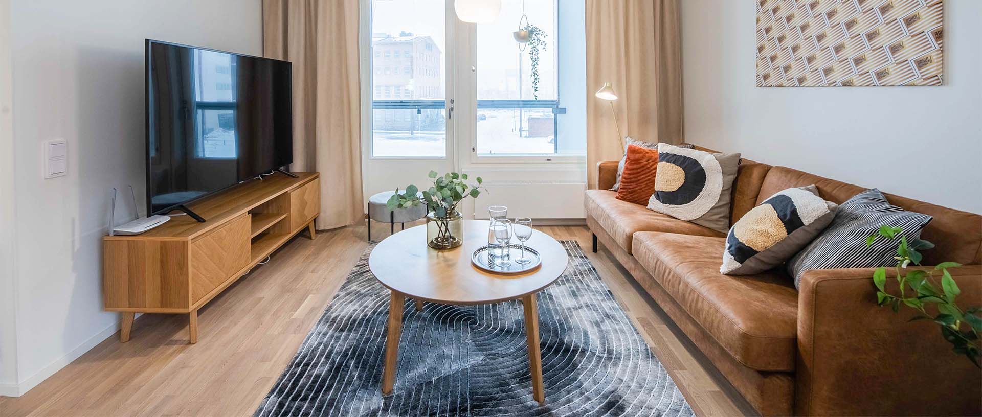 A13_OH_1 cta - Rahuli Homes Saunallinen 2 makuuhuoneen kalustettu asunto A13 Lutakossa Jyväskylässä